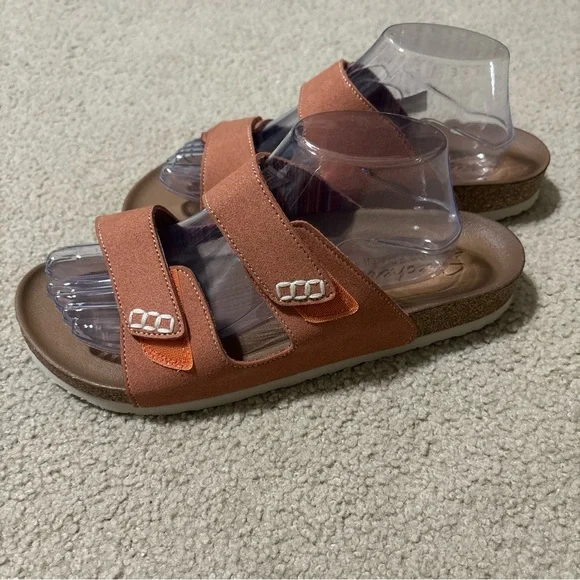 NEW SKECHERS CORAL FOOTBED CORK SANDALS RELAXED FIT LUXEFOAM 1662282 WOMENS 10 - Picture 1 of 9